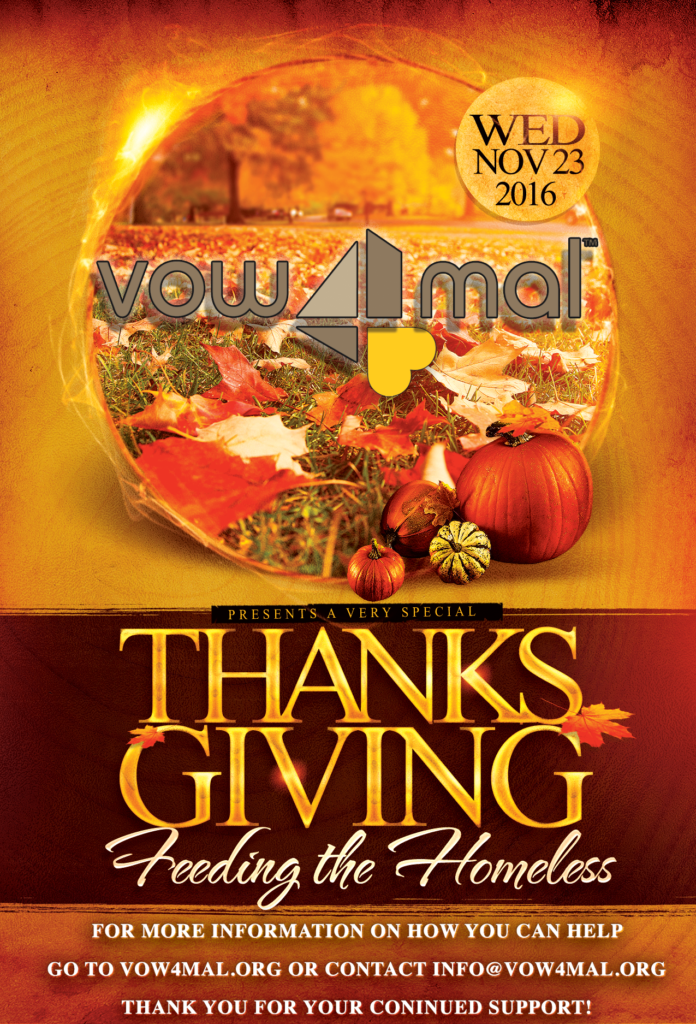 Thanksgiving - Feeding the Homeless Event - Vow4Mal Foundation